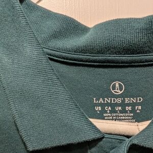 Lands' End Teal Green Polo Shirt